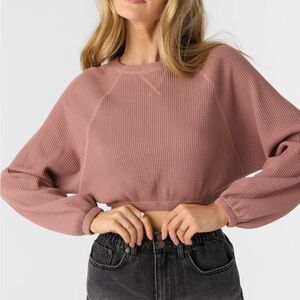 O'Neill TOUR WAFFLE KNIT SLOUCHY TOP - burlwood - small